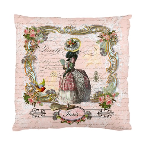 black poodle marie antoinette w roses fini zazz Cushion Case (Two Sides) from UrbanLoad.com Front