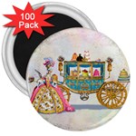 Marie And Carriage W Cakes  Squared Copy 3  Magnet (100 pack)