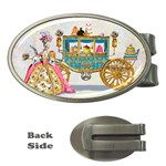 Marie And Carriage W Cakes  Squared Copy Money Clip (Oval)