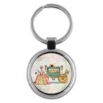 Marie And Carriage W Cakes  Squared Copy Key Chain (Round)