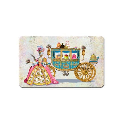 Marie And Carriage W Cakes  Squared Copy Magnet (Name Card) from UrbanLoad.com Front