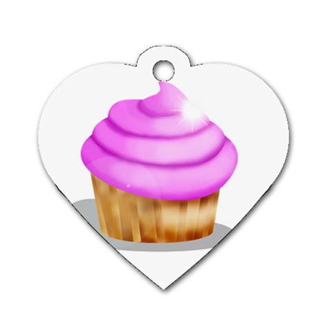 Shiny Cupcake Copy Dog Tag Heart (One Side) from UrbanLoad.com Front