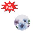 Flower028 1  Mini Button (10 pack) 
