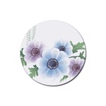 Flower028 Rubber Round Coaster (4 pack)