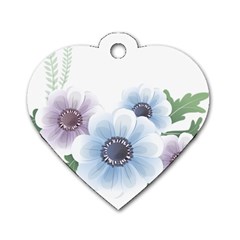 Flower028 Dog Tag Heart (Two Sides) from UrbanLoad.com Front