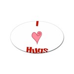 Heart Hugs Sticker Oval (10 pack)