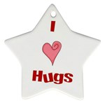 Heart Hugs Star Ornament (Two Sides)