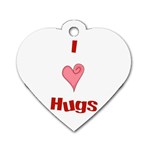 Heart Hugs Dog Tag Heart (One Side)