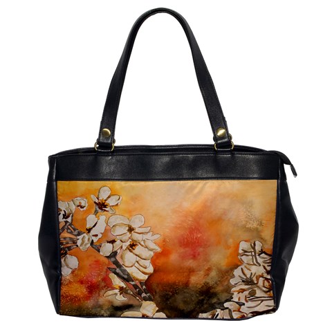 japanese cherry blossum Oversize Office Handbag (One Side) from UrbanLoad.com Front