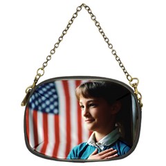 Girl Pledges Allegiance To The Flag Chain Purse (Two Sides) from UrbanLoad.com Front