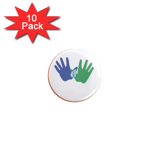 Hand 1  Mini Magnet (10 pack)  from UrbanLoad.com Front