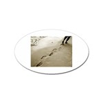 Foot Print Sticker Oval (10 pack)