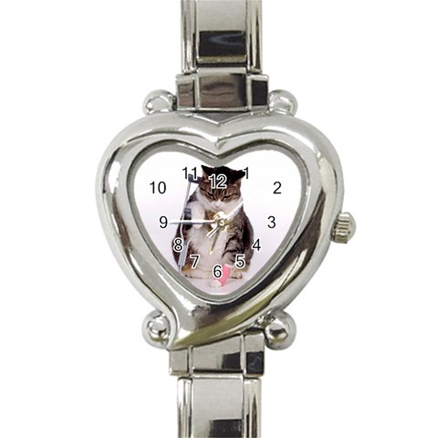 1200581839 1024x768 Cat With Crutches Heart Italian Charm Watch from UrbanLoad.com Front