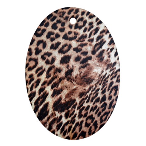 Exotic Leopard Print Ornament (Oval) from UrbanLoad.com Front