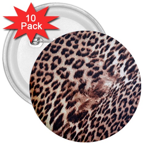 Exotic Leopard Print 3  Button (10 pack) from UrbanLoad.com Front