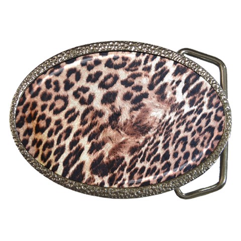 Exotic Leopard Print Belt Buckle from UrbanLoad.com Front