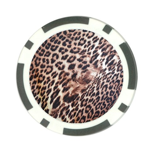 Exotic Leopard Print Poker Chip Card Guard from UrbanLoad.com Front
