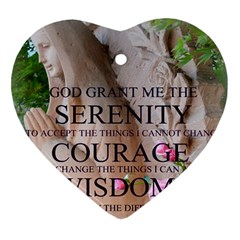 Serenity Prayer Roses Heart Ornament (Two Sides) from UrbanLoad.com Front