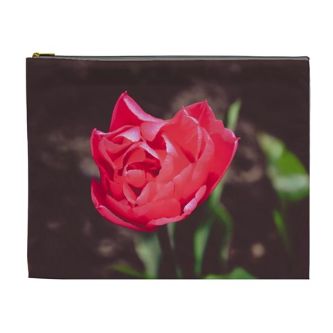Red flower Cosmetic Bag (XL) from UrbanLoad.com Front