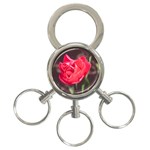 Red flower 3-Ring Key Chain