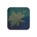  Daisy Blue Rubber Square Coaster (4 pack)