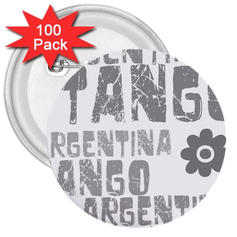 Argentina tango 3  Button (100 pack) from UrbanLoad.com Front