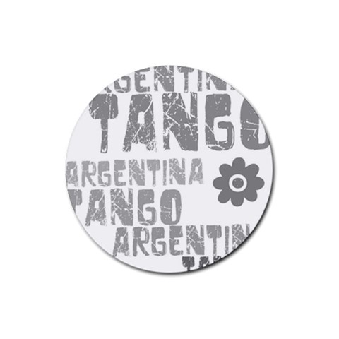 Argentina tango Rubber Round Coaster (4 pack) from UrbanLoad.com Front