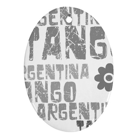 Argentina tango Oval Ornament (Two Sides) from UrbanLoad.com Back