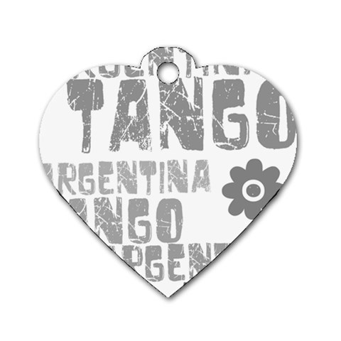 Argentina tango Dog Tag Heart (Two Sides) from UrbanLoad.com Front