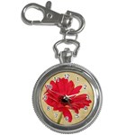 Red Gerbera Key Chain Watch