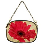 Red Gerbera Chain Purse (One Side)