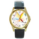 Dreams Round Gold Metal Watch