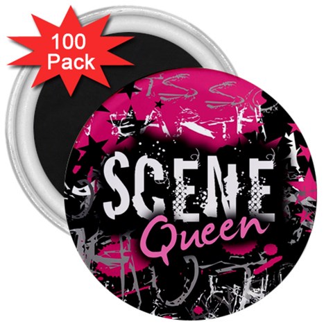 Scene Queen 3  Magnet (100 pack) from UrbanLoad.com Front