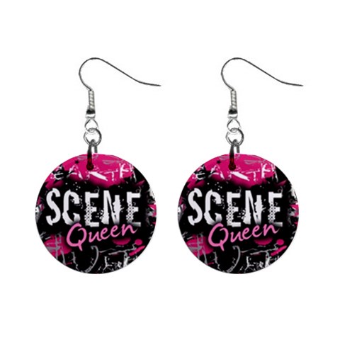 Scene Queen 1  Button Earrings from UrbanLoad.com Front