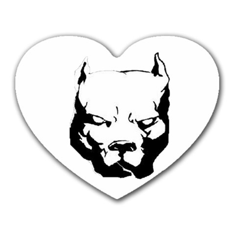 Pitbull  Mousepad (Heart) from UrbanLoad.com Front