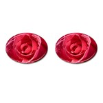 Pink Rose Cufflinks (Oval)