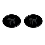 Black Poodle Dog Cufflinks (Oval)