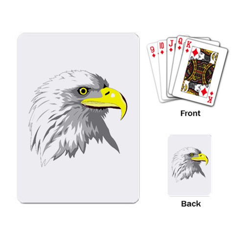 Bald Eagle Head Playing Cards Single Design from UrbanLoad.com Back