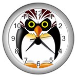 Hollowfied Penguin Wall Clock (Silver)