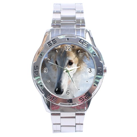 Borzoi Dog Stainless Steel Analogue Men’s Watch from UrbanLoad.com Front