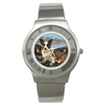 Cardigan Welsh Corgi Dog Stainless Steel Watch