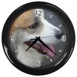 Icelandic Sheepdog Wall Clock (Black)