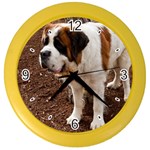 Saint Bernard Dog Color Wall Clock