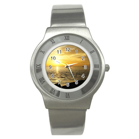 Yellow Sky Stainless Steel Watch from UrbanLoad.com Front