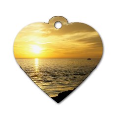 Yellow Sky Dog Tag Heart (Two Sides) from UrbanLoad.com Front