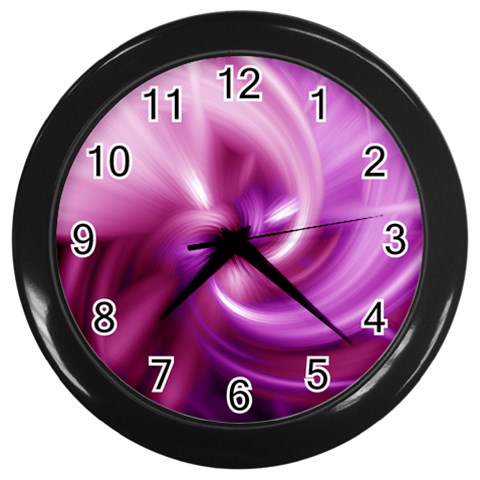Pink Twist Wall Clock (Black) from UrbanLoad.com Front