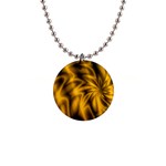 Golden Swirl 1  Button Necklace