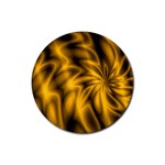 Golden Swirl Rubber Round Coaster (4 pack)