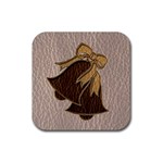 Leather-Look Wedding Rubber Square Coaster (4 pack)
