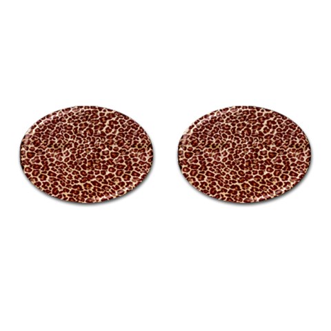 Just Leopard Cufflinks (Oval) from UrbanLoad.com Front(Pair)